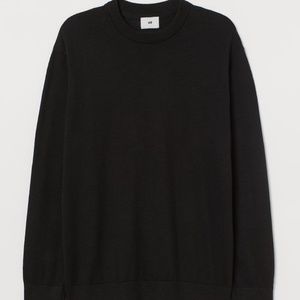 NEW!! H&M Men’s Crewneck Sweater Black (XS)